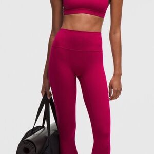 Lululemon Athletica Berry Align Leggings 4 & matching Energy Bra 6